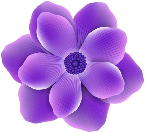 purple flowers clipart